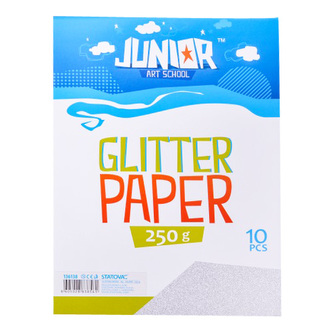 Dekorační papír A4 10 ks stříbrný glitter 250 g