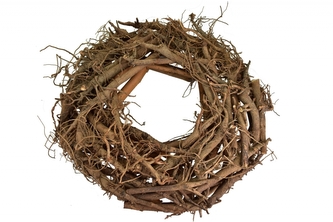 Věnec z větviček hnědý 45 cm