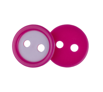 Knoflík - balení po 10ks - bílo-růžový - prům.11 mm