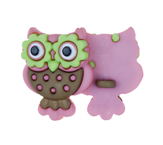 Knoflík - balení po 2ks - sova - cca 20x25 mm