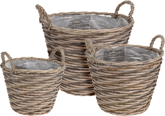 Sada 3 proutěných košů Split