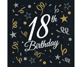 Serwetki B&C 18th Birthday 33x33cm 20szt