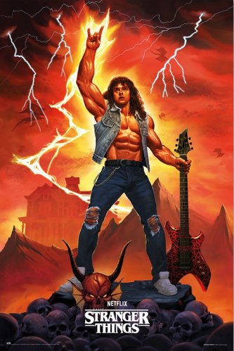 Plakát Stranger Things 4: Eddie - Hellfire Club Rock God (61 x 91,5 cm)