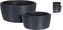 Květináče z umělého ratanu sada 2 ks, černá