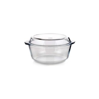 BORCAM Pekáč skleněný kulatý s víkem 3,15 l
