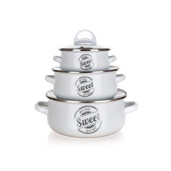 BANQUET Sada smaltovaného nádobí SWEET HOME, 6 ks