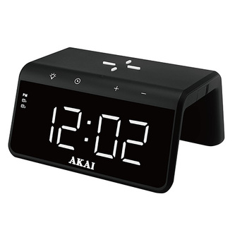 Budík AKAI, ACRB-2000, bezdrátové nabíjení, LED displej, 10 W