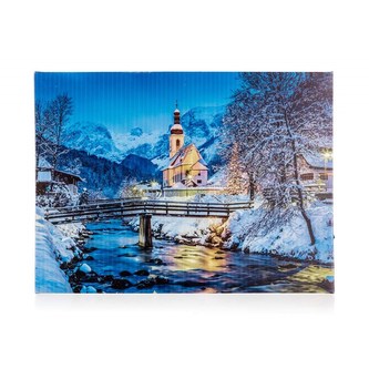 HOME DECOR Obraz CASTLE NIGHT LED 40 x 30 x 2 cm