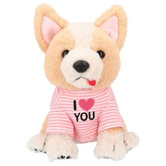 Plyšový corgi Top Model, V pruhovaném tričku