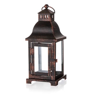 HOME DECOR Lucerna plechová 10 x 10 x 24 cm