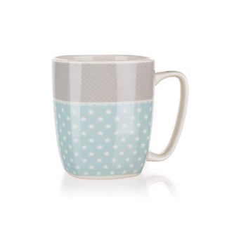 BANQUET Hrnek square MAUDE 370 ml, puntík