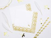 Papírové ubrousky Křtiny - zlaté ornamenty 20 ks