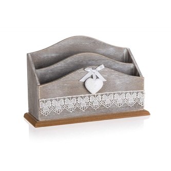 HOME DECOR Stojánek s krajkou na dopisy LACEWORK