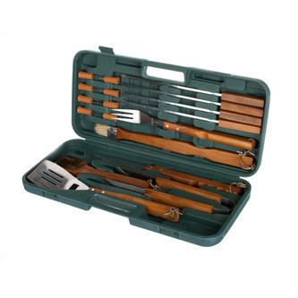 HAPPY GREEN Souprava na grilování BBQ, 18 ks, v kufříku