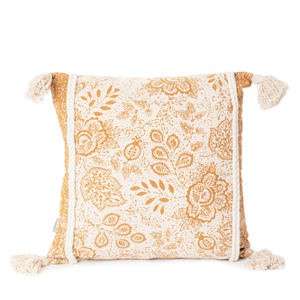 Povlak na polštář | MANILA | s hořčičnými kostkami | 45x45 | SS23 840604