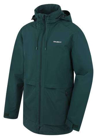 Pánský hardshell kabát Nevr M dk. green - XXXL