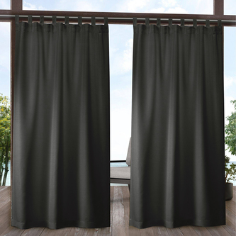 Venkovní zahradní závěs s poutky SANTIAGO tmavě šedá color 02 155x200 cm (cena za 1 kus) MyBestHome