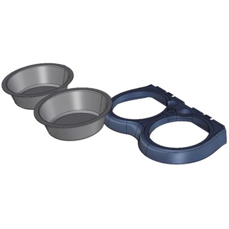 BAMA Misky pro psy MAXI, barva zelenošedá