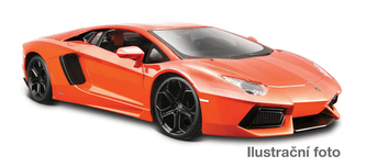 Maisto - Lamborghini Aventador Coupé, metal oranžová, 1:24