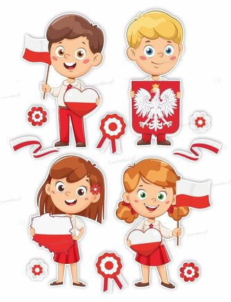 Dekoracje patriotyczne - Duże dzieci 04 12el Dekoracje patriotyczne - Duże dzieci 04 12el