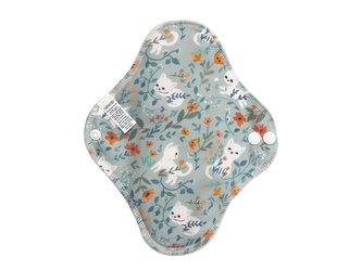 Denní vložka (PUL) - Kočičí zahrádka, bledě zelený velur (kojenecký plyš)