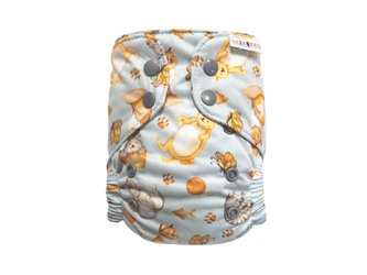 BIO Bambusová kapsová plenka (S) - Kočičí snění PAT