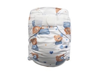 BIO Bambusová kapsová plenka (S) - Medvěd námořník SZ