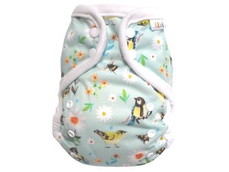 Svrchní kalhotky (M), bez křidélek - Sýkorky v kopretinách PAT