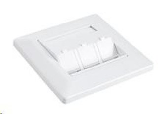 Solarix Zásuvka modulární pro 3 keystony pod omítku bílá SX9-3-0-WH