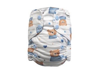 BIO Bambusová kapsová plenka (S) - Medvěd námořník PAT