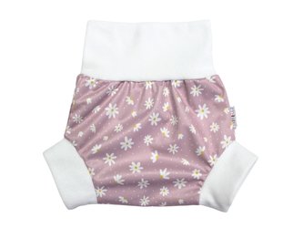 Natahovací svrchní kalhotky PUL - Kopretiny__VELIKOST:S (4-7kg)