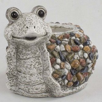 Zahradní okrasný šnek s kamínky (polyresin), 0/3