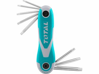 Klíče TORX, kapesní sada, 8ks, CrV, industrial TOTAL-TOOLS