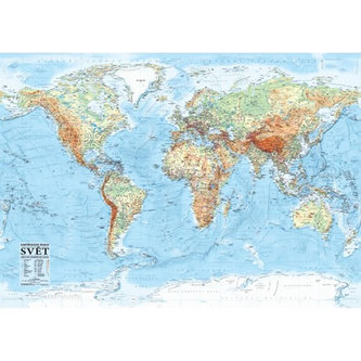 Svět – nástěnná obecně zeměpisná mapa 1 : 21 000 000
