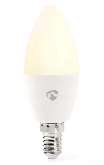 NEDIS Wi-Fi chytrá LED žárovka/ E14/ svíčka/ 4,9W/ 230V/ 470lm/ teplá až studená bílá/ 2700 - 6500K/ RGB/ stmívatelná