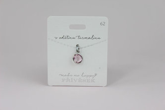 Přívěsek MAKE ME HAPPY V odstínu turmalínu