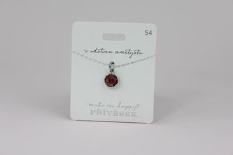 Přívěsek MAKE ME HAPPY V odstínu ametystu