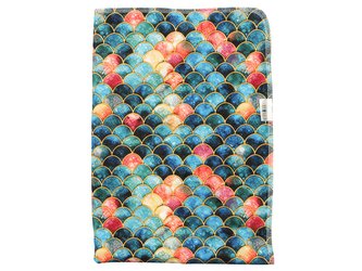 Přebalovací podložka (PUL) - Třpytivé šupiny, žlutý velur