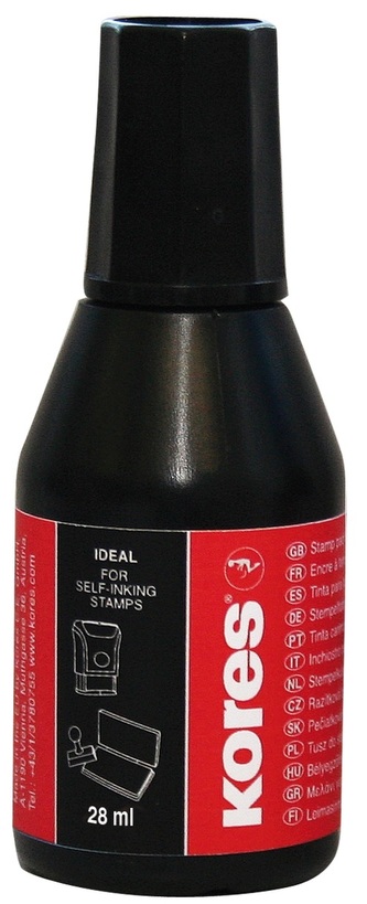 Razítková barva 28 ml černá