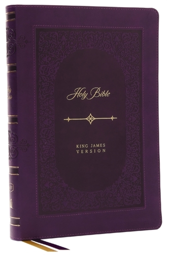 KJV Bible, Giant Print Thinline Bible, Vintage Series, Leathersoft, Purple, Red Letter, Comfort Print: King James Versio