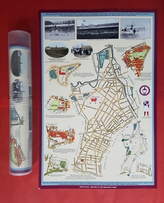 Aston Villa History of The Beautiful Name - Illustrated Old Maps Presenting The Clubs Early History - Supplied in A Clea