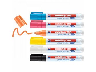 Popisovač na sklo EDDING 95, sada 6 ks