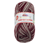 Příze HiMALAYA EVERYDAY SENFONi - vínová, šedá - 100g / 196 m