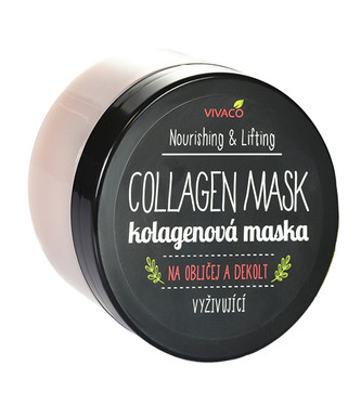 Vivaco Kolagenová maska vyživující na obličej a dekolt 100 ml
