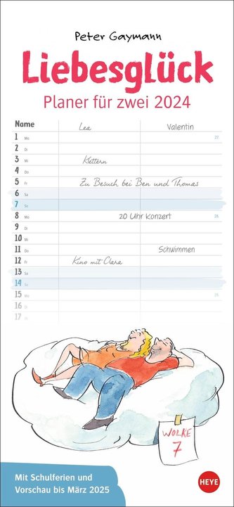 Gaymann: Liebesglück Planer für zwei 2024