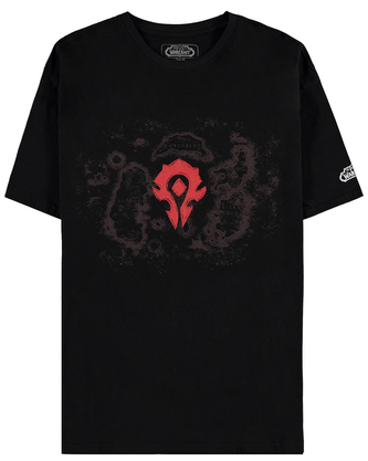 Pánské tričko s krátkým rukávem World Of Warcraft: Azeroth Horde (2XL) černá bavlna