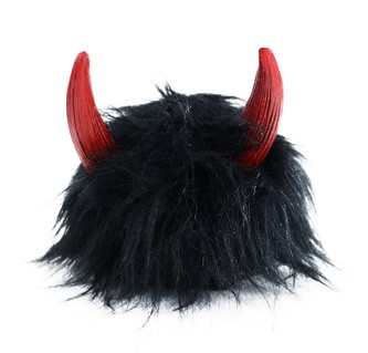 Černá paruka čert s rohy - Rappa