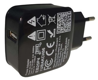 TRX Akyga AK-CH-06 USB nabíječka 220V/ 5V/ 2,1A/ 10W/ černá