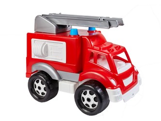Auto hasiči plast na volný chod v síťce 19x23x30cm