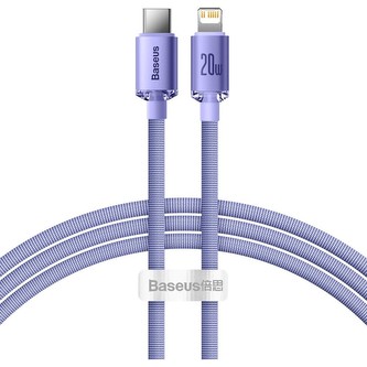 Baseus Crystal Shine Series kabel USB-C/Lightning (20W) 1,2m fialový